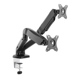 Support de bureau pour 2 moniteurs LED/LCD 13-27" ART UM-116 aide au gaz 2-6,5 kg Noir