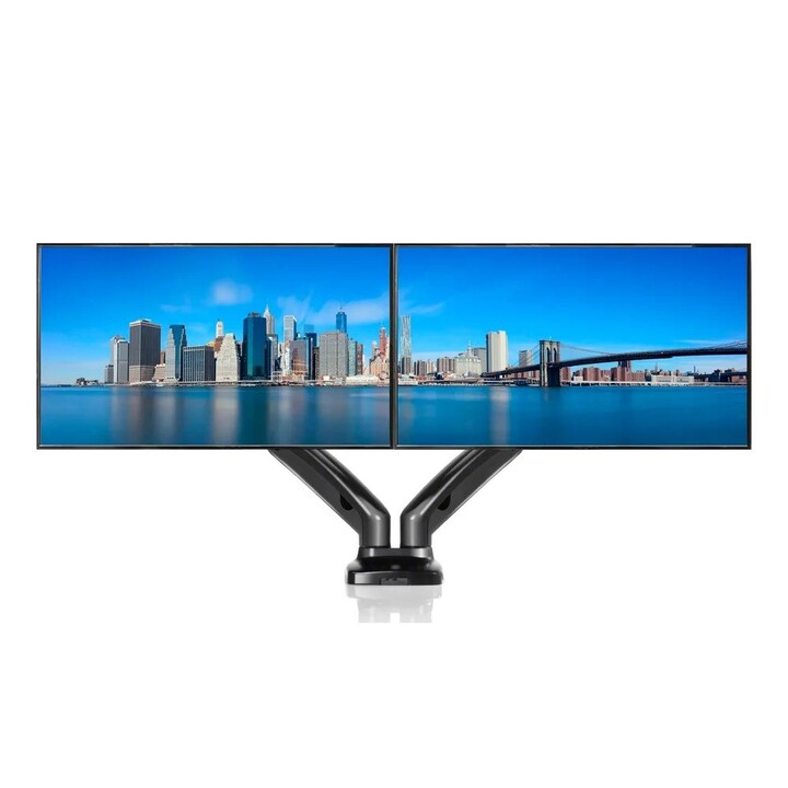 Desktop stand for 2 LED/LCD monitors 13-27" ART UM-116 gas support 2-6.5 kg Black