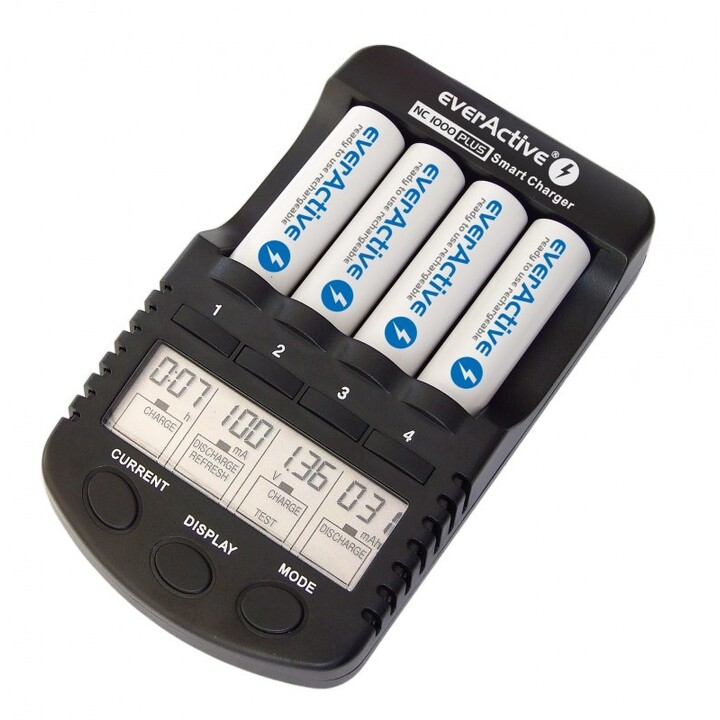 Carregador EverActive NC-1000 PLUS