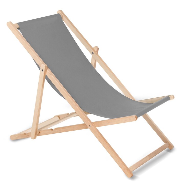 Wooden chair made of quality beech wood with three adjustable backrest positions - Grey GreenBlue GB183