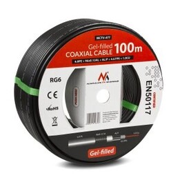 Cabo coaxial Maclean MCTV-477 100 m Preto