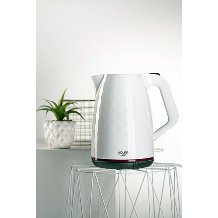 Adler AD 1277 W tetera eléctrica 1,7 L 2200 W Blanco