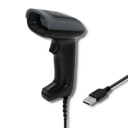 Qoltec 50863 lector de código de barras Lector de códigos de barras portátil 1D/2D LED Negro