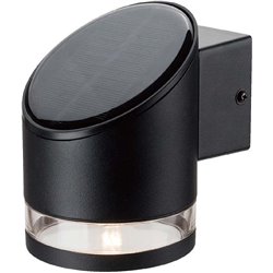 Aplique Solar Jardín V-TAC 1W LED Negro IP54 VT-1138 3000K 70lm Garantía 3 Años