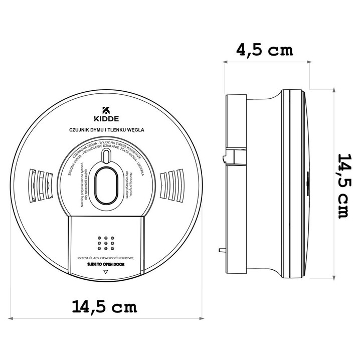 Detector doble de humo y monóxido de carbono K10SCO
