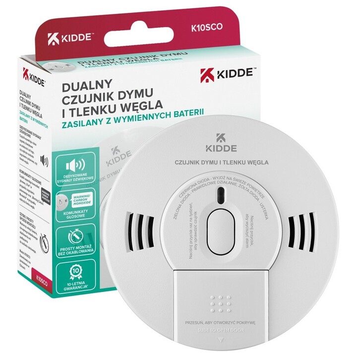 Detector doble de humo y monóxido de carbono K10SCO
