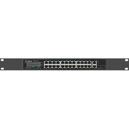 Lanberg RSFE-24P-2C-360 switch No administrado Gigabit Ethernet (10/100/1000) Energía sobre Ethernet (PoE) 1U Negro
