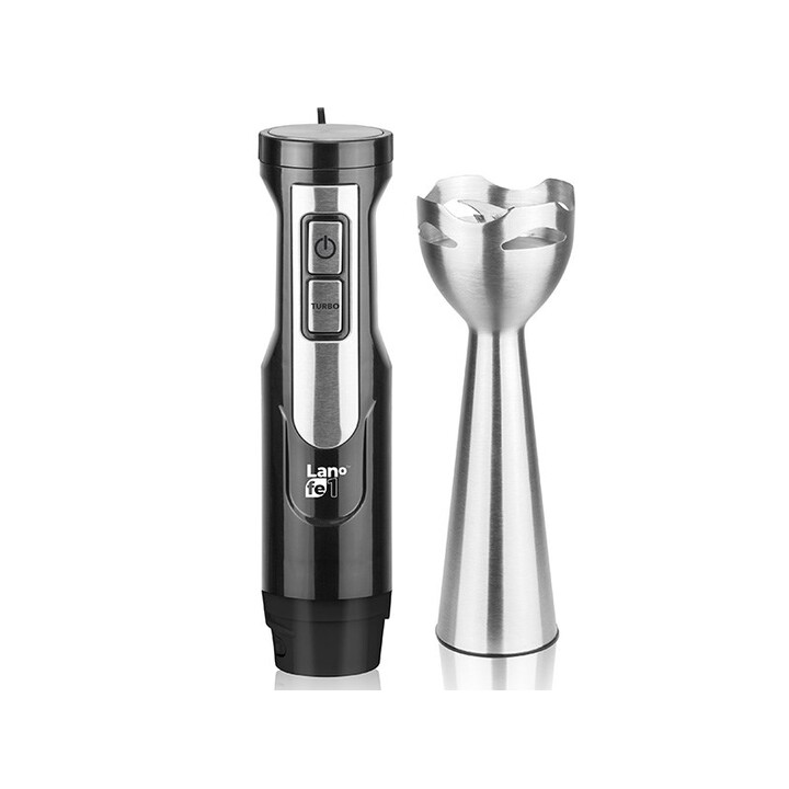 Liquidificador LAFE BRK-003A 0,6 L Liquidificador de imersão Preto, Prateado, Transparente 800 W