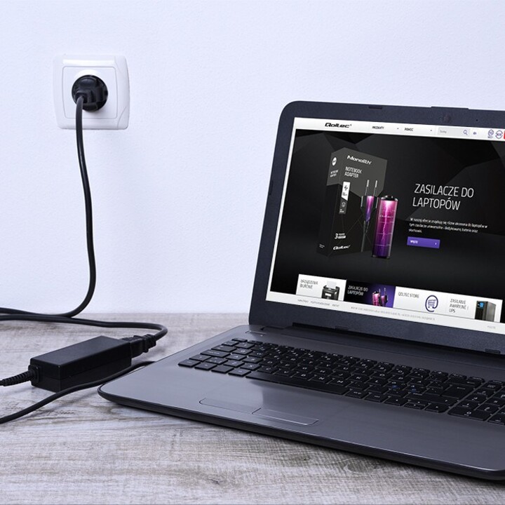 Qoltec 51766 Adaptador de corriente para Lenovo 65W | 20 V | 3,25 A | Punta delgada + pasador