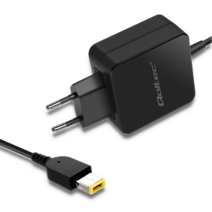 Qoltec 51766 Adaptador de corriente para Lenovo 65W | 20 V | 3,25 A | Punta delgada + pasador
