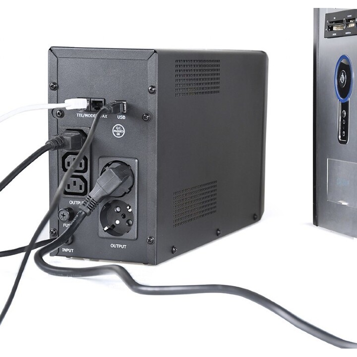Gembird EG-UPS-035 Uninterruptible Power Supply (UPS) Line Interactive 2kVA 1200W 5 AC Outlets