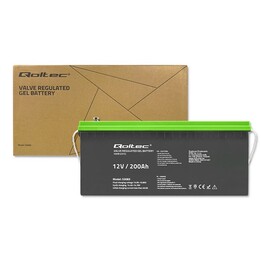 Bateria de gel Qoltec 53083 | 12V | 200 AH