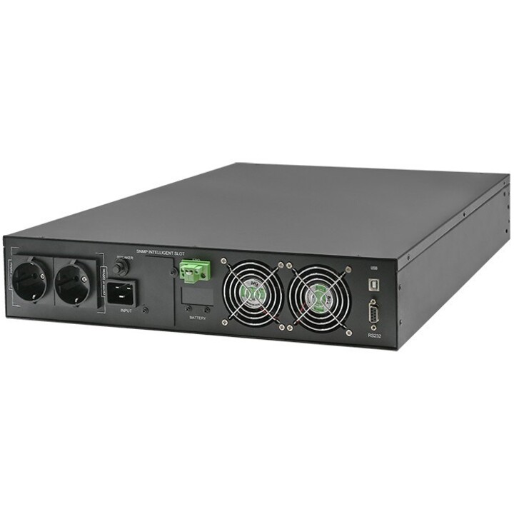 Qoltec 52287 UPS Uninterruptible Power Supply for RACK | 3kVA | 3000W | Power factor 1.0 | LCD | OEP | USB | In