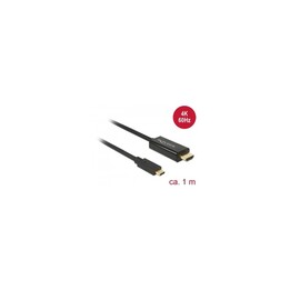 USB Typ-Cª Stecker - HDMI Stecker Kabel (DP Alt Mode) 4K 60 Hz 1m schwarz