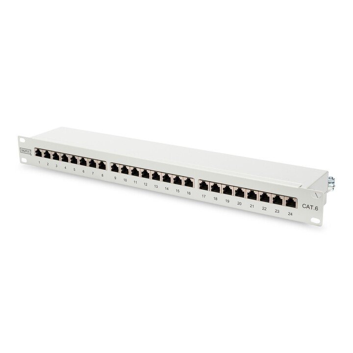 DIGITUS DN-91624S CAT 6 Patchpanel geschirmt 24-Port lichtgrau