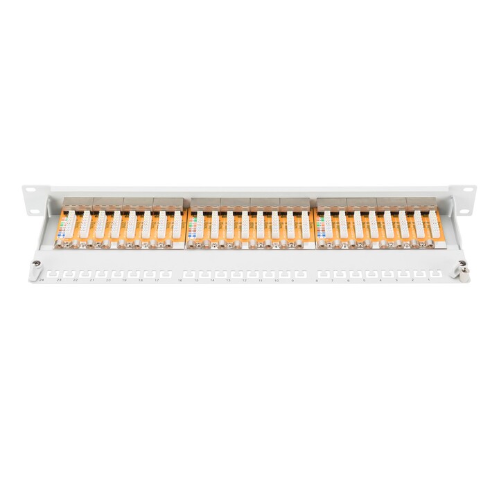 DIGITUS DN-91624S CAT 6 Patchpanel geschirmt 24-Port lichtgrau
