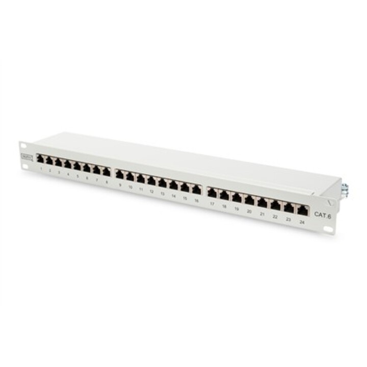 DIGITUS DN-91624S CAT 6 Patchpanel geschirmt 24-Port lichtgrau