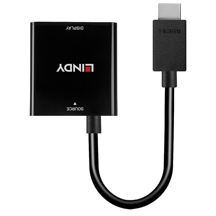 Lindy 38291 cavo adattatore video 0,1 m HDMI tipo A (Standard) VGA (D-Sub) Nero