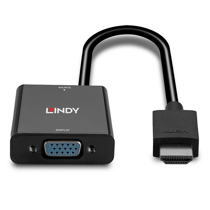 Lindy 38291 cavo adattatore video 0,1 m HDMI tipo A (Standard) VGA (D-Sub) Nero