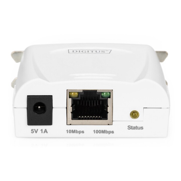 DIGITUS DN-13001-1 Serveur d’impression parallèle Fast Ethernet, 1 port, RJ45, Centronics