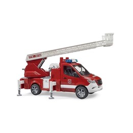 Mercedes Sprinter Vigili del fuoco con scala girevole, pompa e modulo luce + suono 02673 BRUDER