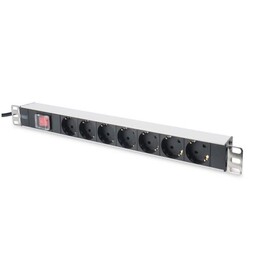 1U Aluminum PDU, Rack Mount, 7 16A Safety Outlets, 4000W, 250VAC 50/60Hz, Int
