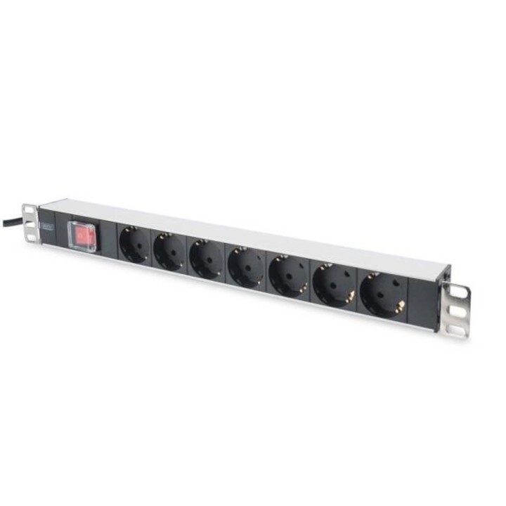 1U Aluminum PDU, Rack Mount, 7 16A Safety Outlets, 4000W, 250VAC 50/60Hz, Int