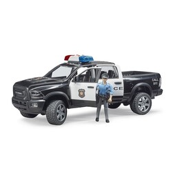 Dodge RAM 2500 Power Wagon como um carro de polícia dos EUA com policial Figura 02505 BRUDER