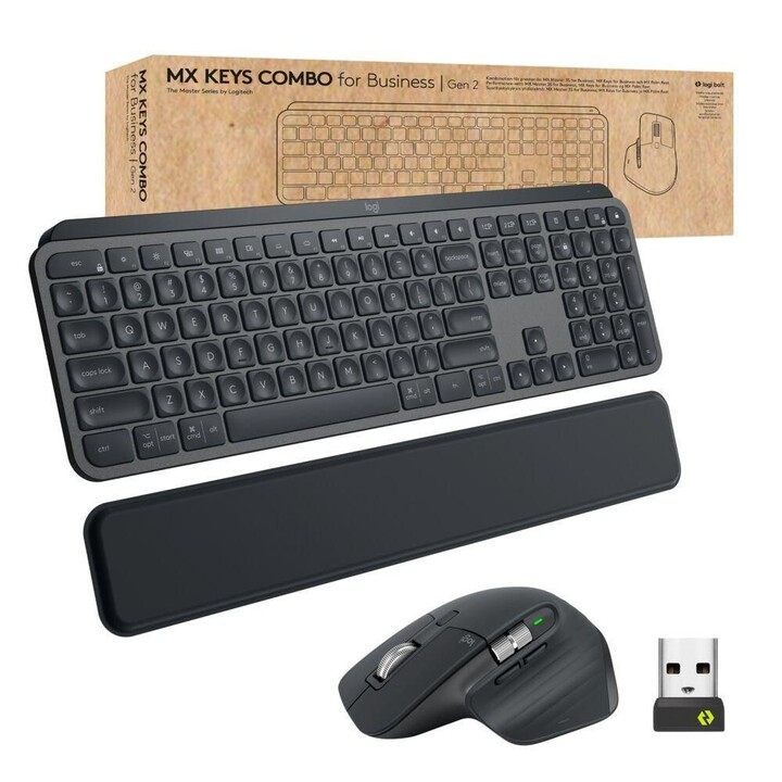 Logitech MX Keys Combo pour entreprise | 2e gén. Graphite