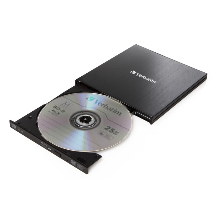 Verbatim External Slimline unidad de disco óptico Blu-Ray RW Negro