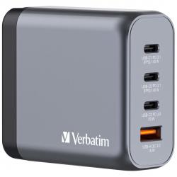 Verbatim GNC-140 GaN Charger 4 Port 140W USB A/C (EU/UK/US)