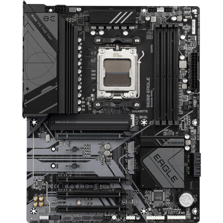 Gigabyte B650 Eagle Motherboard - AMD Ryzen 9000 Series, 12 + 2 + 2 phases VRM, jusqu'à 7600 MHz DDR5 (OC), 1xpcie 5.0 + 2xpcie