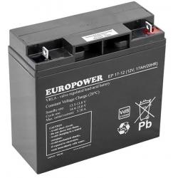 Batería AGM EUROPOWER 19234 EP 17-12 12V 17AH Negro