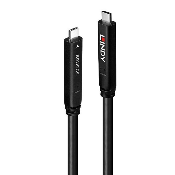 Câble hybride USB 3.2 Gen 2 et DP 1.4 de type C, 15 m