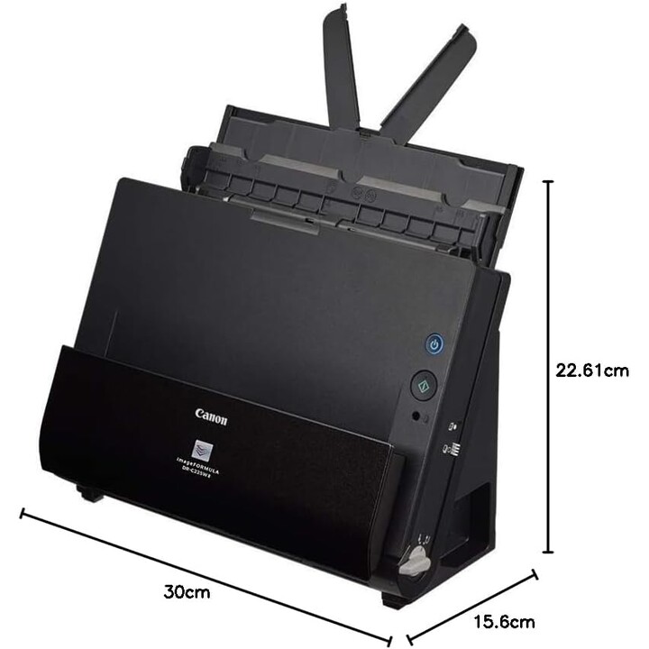 Scanner de documents Canon DR-C225 II A4, numérisation à domicile à faible encombrement avec numérisation vers Excel et Word