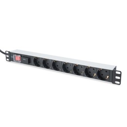 DIGITUS 1HE aluminum power strip 7-way
