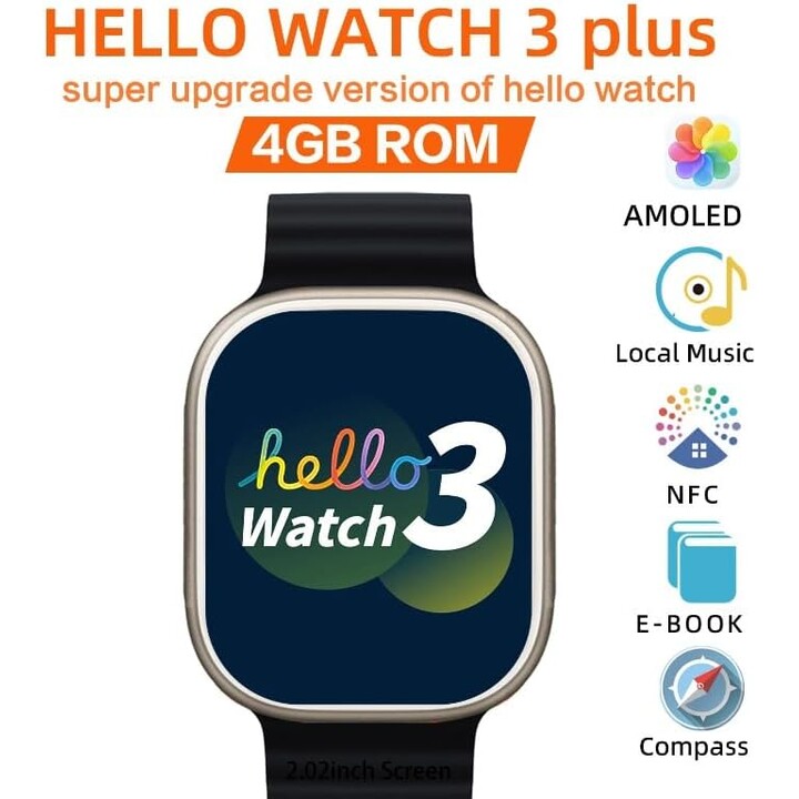 Hello Watch 3 Plus Nero