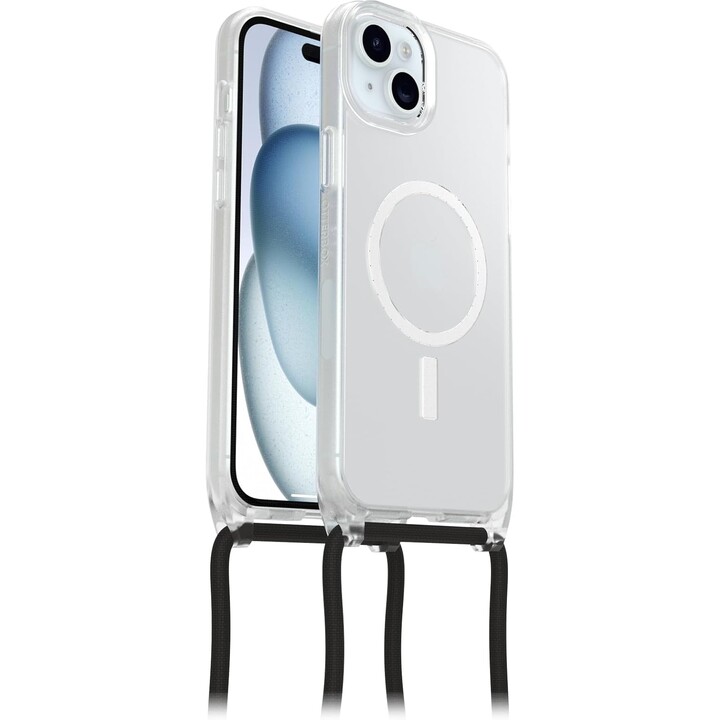 OtterBox React Necklace Case with MagSafe for iPhone 15 Plus, 14 Plus, Estojo protetor com ajuste ajustável e Detachable Necklac