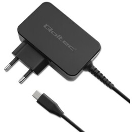 Qoltec 52386 Chargeur GaN POWER PRO | 1xUSB-C | 65W | 5-20V | 3-3,25A | Noir