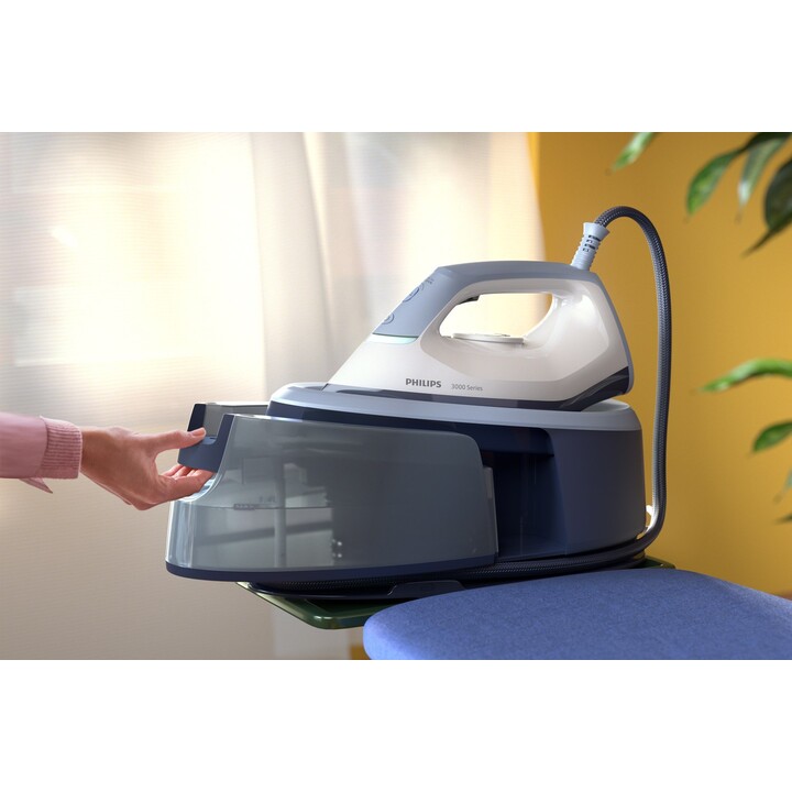 Philips 3000 series PSG3000/20 estación plancha al vapor 2400 W 1,4 L Suela de cerámica Azul, Blanco