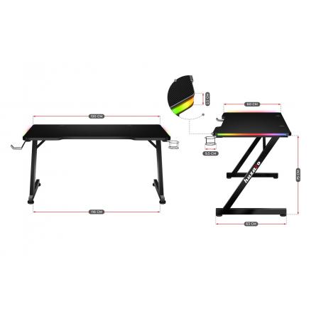 Escritorio de juego Huzaro Hero 2.5 RGB LED