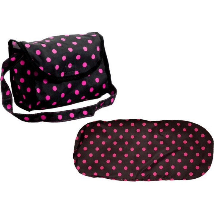 Passeggino 2 in 1 con borsa Navicella nero-rosa 7706 Lean Toys