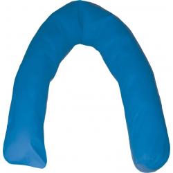 Cojín de posicionamiento para cama U-crescent en fibra de silicona Azul