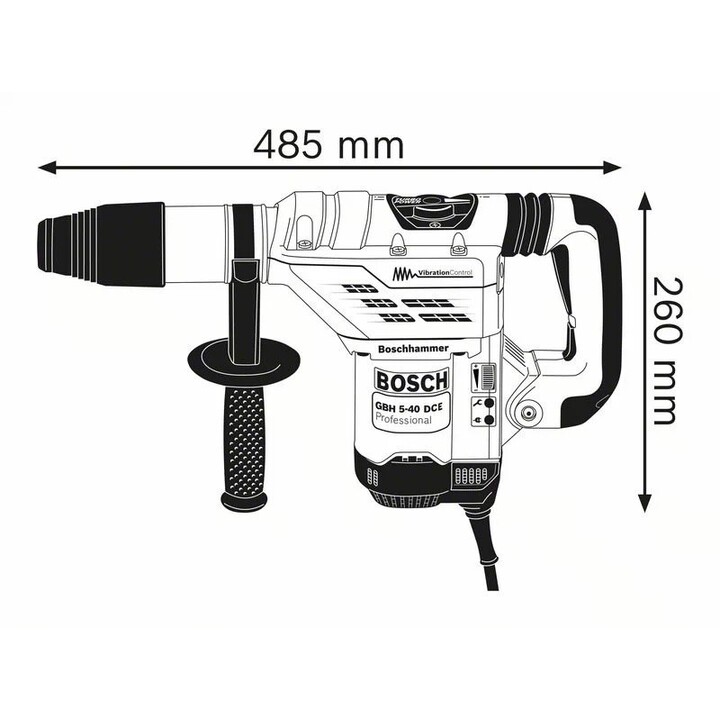 Bosch GBH 5-40 DCE Profissional 1150 W 340 RPM SDS Máx.