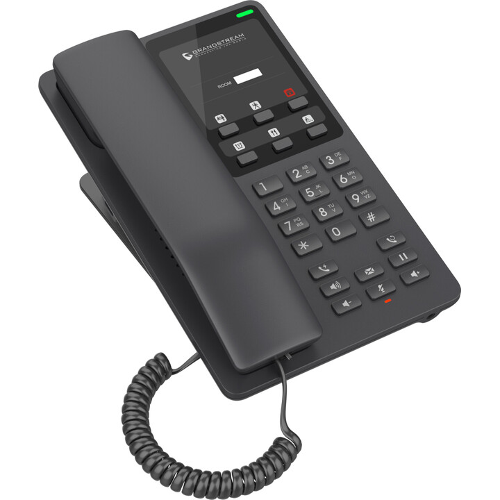 Grandstream GHP621 – Hotel-IP-Telefon mit 2 SIP-Konten, 1xEthernet, PoE, schwarz