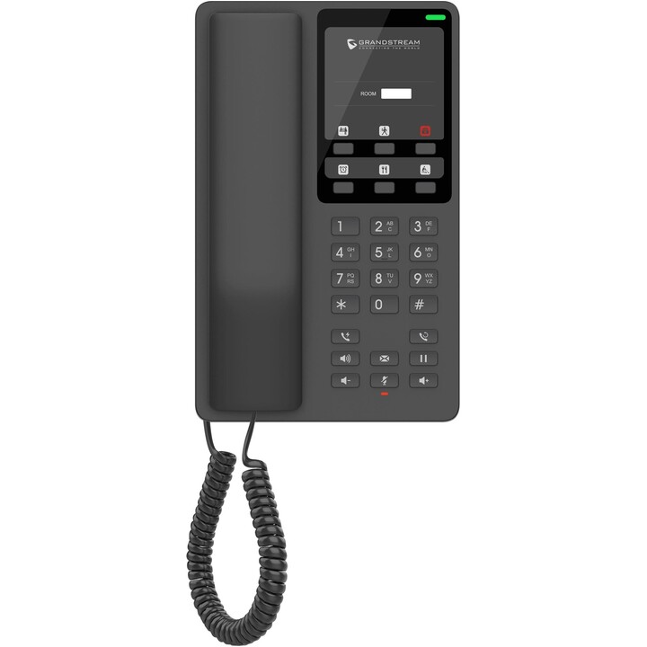 Grandstream GHP621 – Hotel-IP-Telefon mit 2 SIP-Konten, 1xEthernet, PoE, schwarz