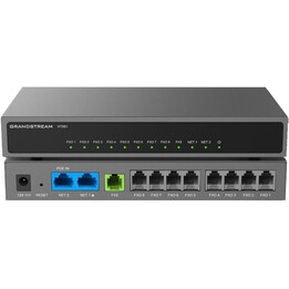 Grandstream HT881 Gateway analógico 8x FXO, 1x FXS, 2x RJ45 uno con PoE-IN, 3 perfiles SIP a través del puerto FXS