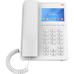 Grandstream GHP630 - Téléphone IP d'hôtel avec 2 comptes SIP, 1x10/100 Mbps, PoE, écran couleur, blanc
