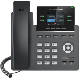 Grandstream GRP2612W - Teléfono IP con 2 Cuentas SIP, WiFi Dual, 2xFastEthernet, PoE, Color, 16xBLF