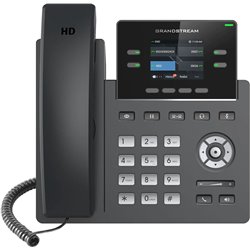 Grandstream GRP2612W - Téléphone IP avec 2 comptes SIP, double WiFi, 2xFastEthernet, PoE, couleur, 16xBLF